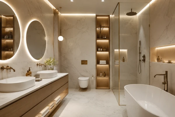 İstanbul  Işıklı Banyo Dekorasyonu
